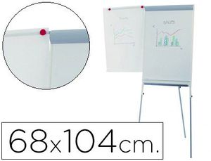Pizarra Blanca Rocada con Tripode para Conferencias Magnetica Lacada Brazo Extensible 68X104 cm Altu