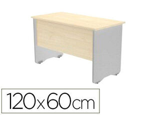 Mesa Oficina Rocada Serie Work 120X60 cm Acabado Ab04 Aluminio/blanco