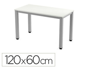 Mesa de Oficina Rocada Executive 2000Ad04 Aluminio/blanco 120X60 cm