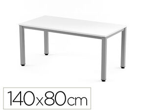 Mesa de Oficina Rocada Executive 2001Ad04 Aluminio/blanco 140X80 cm