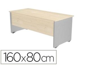 Mesa Oficina Rocada Serie Work 160X80 cm Acabado Ab04 Aluminio/blanco