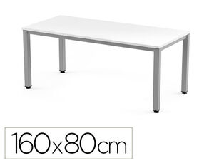 Mesa de Oficina Rocada Executive 2002Ad04 Aluminio/blanco 160X80 cm