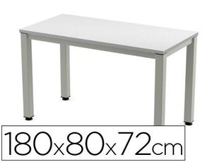 Mesa de Oficina Rocada Executive 2003Ad02 Aluminio /gris 180X80 cm