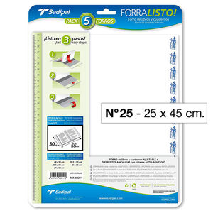 Forro Plastico Sadipal Nº25 25X45Cm