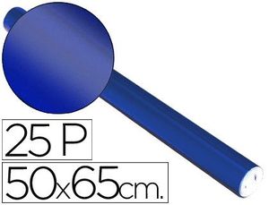Papel Metalizado Azul Rollo 25 Hj 50X65 cm