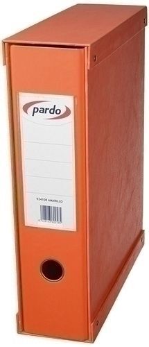 Archivador Palanca Pardo Forrado Pvc A4 con Caja 70Mm Naranja