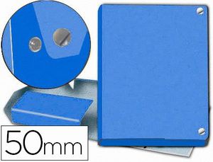Carpeta Proyectos Pardo Folio Lomo 50 mm Carton Forrado Azul con Broche