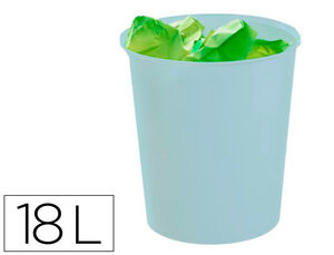 Papelera Plastico Archivo 2000 Ecogreen 100% Reciclada 18 Litros Color Azul Pastel