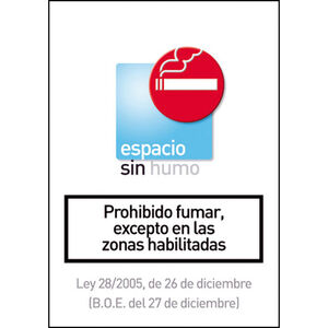 Pictograma Archivo 2000 Prohibido Fumar Excepto en Zonas Habilitadas