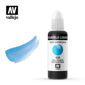 Acuarela Liquida Vallejo 430 Azul Celeste Bote 32 Ml