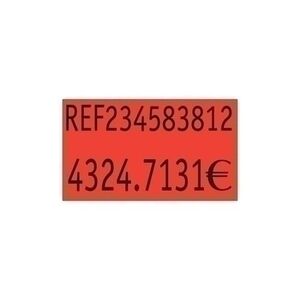 Etiquetas de Precios Pryse Adh. normal 26X16 mm Naranja Fluor Rollo 1. 000 uds.
