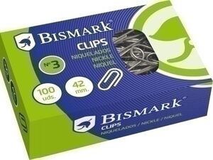 Clip Bismark Nº3 (42 mm. ) Niquelado Caja de 100