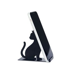 Soporte Metal para Smartphone Balvi Gato Negro
