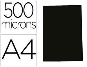 Tapa de Encuadernacion Gbg Polipropileno Polycover Opaca 500 Mc Din A4 Color Negro Pack de 100 Unidades