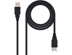 Cable Usb Nanocable 2. 0 Tipo A/m-A/h Color Negro Longitud 1,8 M