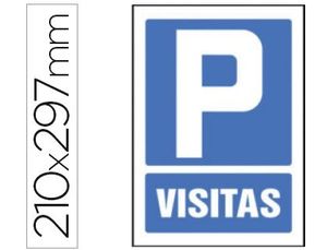 Pictograma Syssa Señal de Parking Visitas en Pvc 210X297 mm