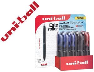 Boligrafo Uni-Ball Roller Umn-307 Retractil Tinta Gel 0,7 mm Expositor de 36 Unidades Colores Surtid