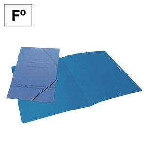 Carpeta Gomas Makro Paper Fº sin Solapas Azul