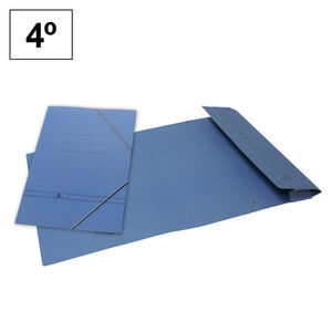 Carpeta con Gomas Makro Paper 4º con Bolsa Azul