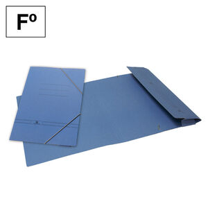Carpeta Makro Paper Folio con Gomas con Bolsa Azul