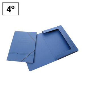 Carpeta con Gomas Makro Paper 4º con Solapas Azul