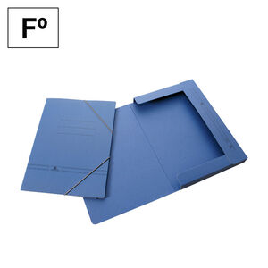 Carpeta con Gomas Makro Paper Folio con Solapas Azul