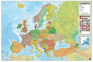 Poster Mapa Europa Fisico Politico