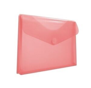 Sobre Velcro Fuelle A4+ Pp Office Box Rojo Transparente