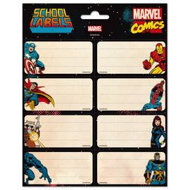 Blister 16 Etiquetas Adhesivas Escolares Marvel Comics Avengers