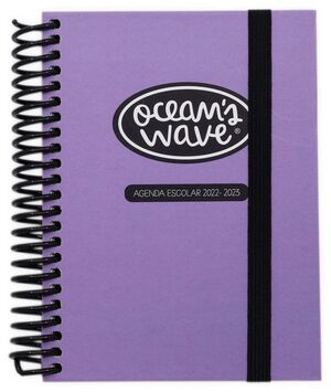 Agenda Escolar 4º 2 Dia Pagina Ocean's Wave Lila Pastel