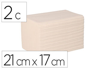 Servilleta Bunzl Greensource Celulosa Blanca Plegado Zig-Zag 2 Capas 21X17 cm Caja de 9000 Unidades