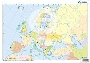Mapa Europa Fisico/politico. Murales mapamundi . La Superpapelería