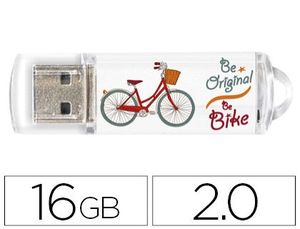 Memoria Usb Techonetech Flash Drive 16 Gb 2. 0 Be Bike