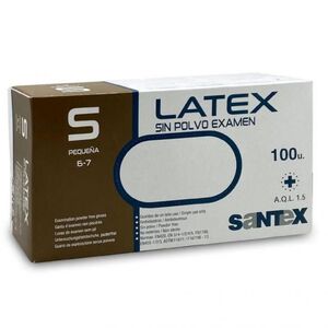 Guante Latex Santex sin Polvo Talla Xp Caja 100 ud