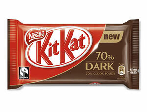 Kit Kat Nestle Dark 70% Cacao Paquete de 4 Barritas 41,5 Gr