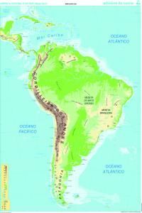Mapa Mural America Central-Sur (Fisico/politico)-Galego