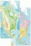 Mapa Mural America Norte (Fisico/politico) (Galego)