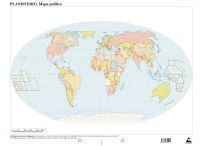Mapa Planisferio A4 Politico Mudo