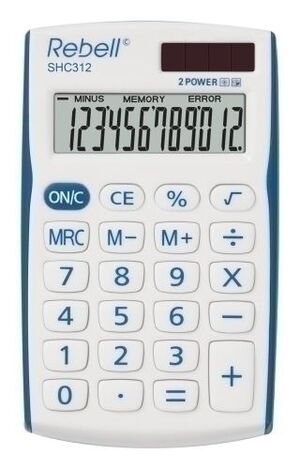 Calculadora de Bolsillo Rebell 12 Digitos Shc-312 Azul