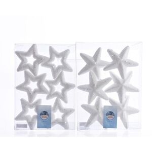 Set 6 Estrellas Foam Blanco 8 cm