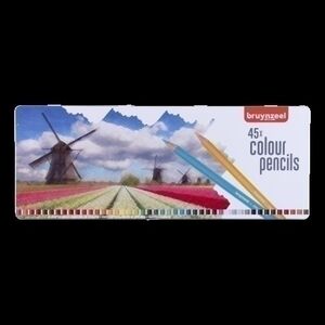 Lapices de Colores Bruynzeel Holanda Estuche de Metal de 45