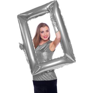 Globo Foil Marco de Foto Selfie Plateado 85 X 60 cm