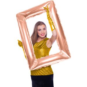 Globo Foil Marco de Foto Selfie Oro Rosa 85 X 60 cm