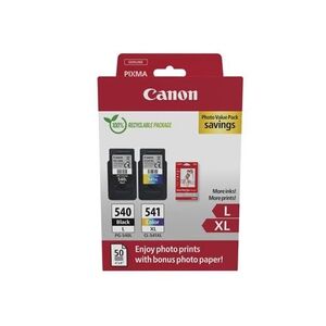 Ink-Jet Canon Photo Value Pack Pg-540L+Cl541Xl Pixma Mg2150/3150 + 50 Hojas Papel Foto Glossy 10X15 cm