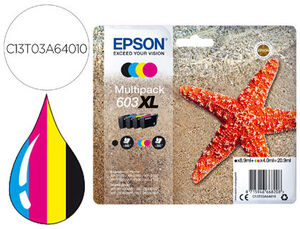 Multipack 4 Colores Ink-Jet Epson 603Xl Xp-2100 / 2105 / 3100 / 4100 / Wf-2810 / 2830 / 2835 / 2850