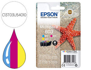 Ink-Jet Epson 603 Xp-2100 / 2105 / 3100 / 4100 / Wf-2810 / 2830 / 2835 / 2850 Multipack 3 Colores Amarillo