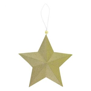 Estrella Cartulina Oro Escarcha 22 cm.