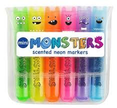 Set 6 Marcadores Fluorescentes Mini Ooly Monster