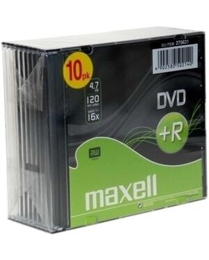 Dvd +R Maxell 4,7Gb 16X Slim Case Pack 10 (Incluye Canon Lpi de 2. 10 ) (M164)