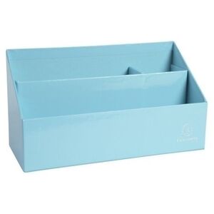 Bandeja Organizador Exacompta Aquarel Carton Forrado 3 Compartimentos Azul